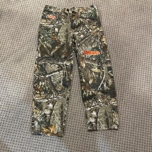 Empyre Men's Relaxed Camo Cargo Jeans with Orange Logo
